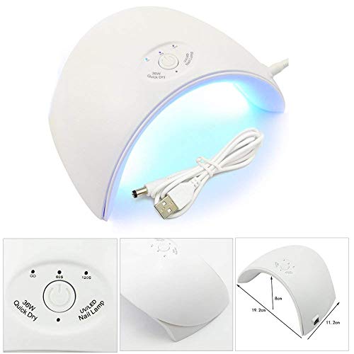 Saint-Acior 36W Lámpara UV/LED Uñas Secador de Uñas 10PCS Esmalte de Uñas Semipermanente Uñas de Gel Soak off 8ml Top Coat Base Coat Kit para Manicura