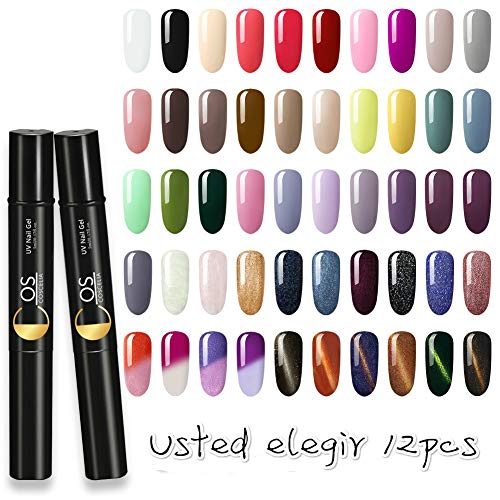 Saint-Acior Elegir Cualquier 12PCS Esmalte en Gel de Un Paso Esmalte Lápiz UV/LED Gel de Kit de Pintauñas