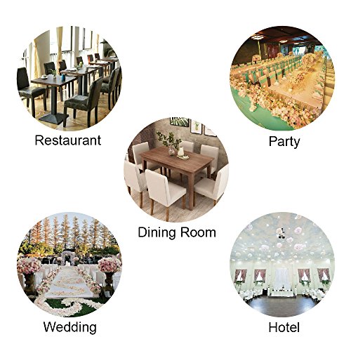 SaintderG® Fundas para sillas Pack de 6 Fundas sillas Comedor, Duradera Modern Bouquet de la Boda, Hotel, Decor Restaurante (Rosa champán, Pack de 6)