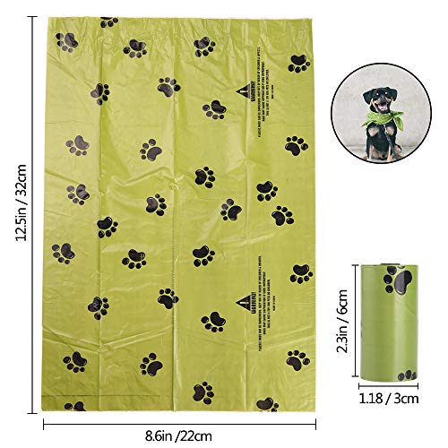 SaiXuan 540 Unidades/36 Rollos Bolsas para Excrementos de Perro con 1 dispensador,Dog Poo BagsFuerte y a Prueba de Fugas Biodegradable Bolsas para Caca de Perro Perfumadas