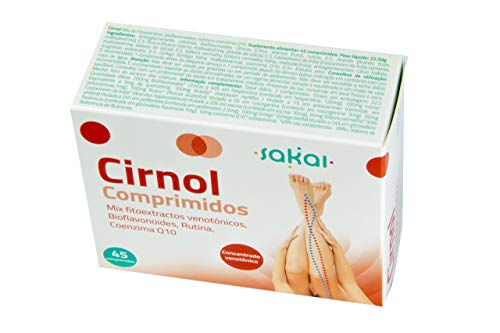 Sakai – Cirnol comprimidos con Ginkgo, Castaño de Indias y Rusco– Favorece la circulación sanguínea, ayuda a evitar las piernas cansadas y su hinchazón. Previene las varices vasculares. Con Coenzima Q10