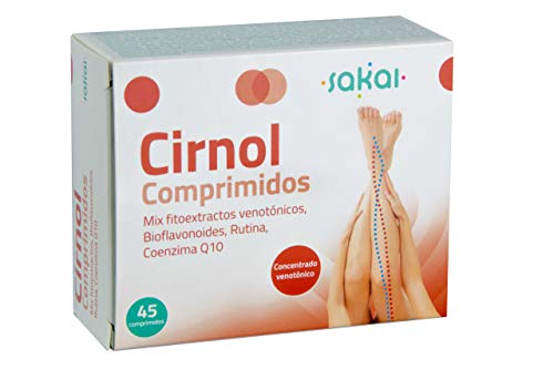 Sakai – Cirnol comprimidos con Ginkgo, Castaño de Indias y Rusco– Favorece la circulación sanguínea, ayuda a evitar las piernas cansadas y su hinchazón. Previene las varices vasculares. Con Coenzima Q10