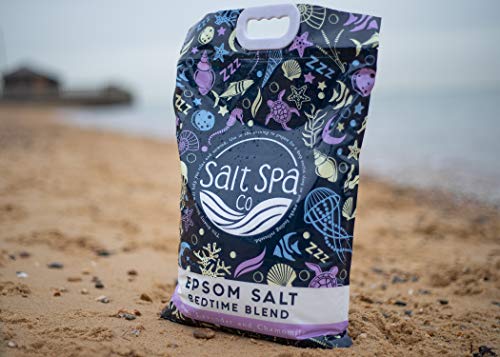 Sal de Epsom SUEÑO PROFUNDO | Bolsa de 5 kg | Salt Spa Co | Mejorado con aceites esenciales de lavanda y manzanilla | Desestresante, calmar la mente y desintoxica |