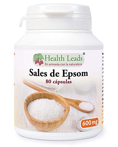 Sales de Epsom (sulfato de magnesio) 600mg x 80 Cápsulas