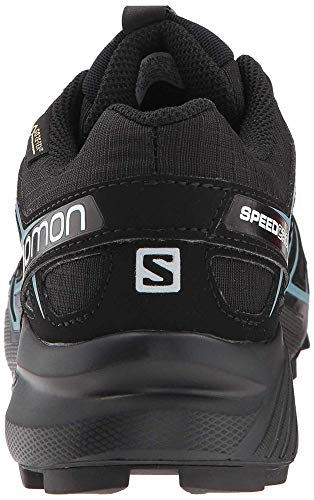 Salomon Speedcross 4 GTX W, Zapatillas de Trail Running para Mujer, Negro (Black/Black/Metallic Bubble Blue), 41 1/3 EU