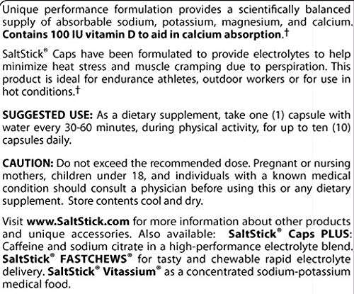 Saltstick Caps - Sales Minerales + Electrolitos 100 caps