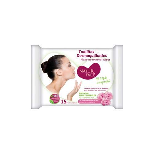 SALUSTAR Toallitas Desmaquill.15U.Petalos De Rosas 56800 Toalla, Multicolor, 15 Unidades