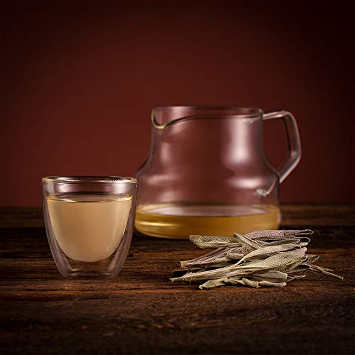 Salvia Hojas Té Hierbas Orgánicas - Especias Gourmet De Grecia. - Hierbas de cocina de hoja entera para cocinar - Sage Seco - Salvia officinalis - Sauge - Sabio 100g