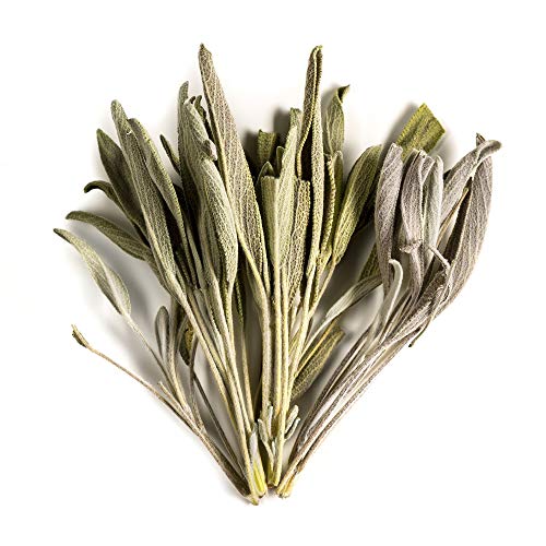Salvia Hojas Té Hierbas Orgánicas - Especias Gourmet De Grecia. - Hierbas de cocina de hoja entera para cocinar - Sage Seco - Salvia officinalis - Sauge - Sabio 100g