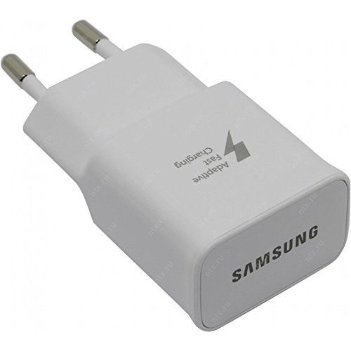 SAMSUNG TA20 Cargador Galaxy S7 , Carga rápida, AFC 2 A, con Cable Micro USB de 1,5 m, Blanco