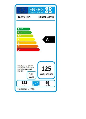 Samsung TV 49MU6655 - Smart TV DE 49" (UHD 4K, HDR, Pantalla Curva, Quad-Core, Active Crystal Color, 3 HDMI, 2 USB), Color Gris