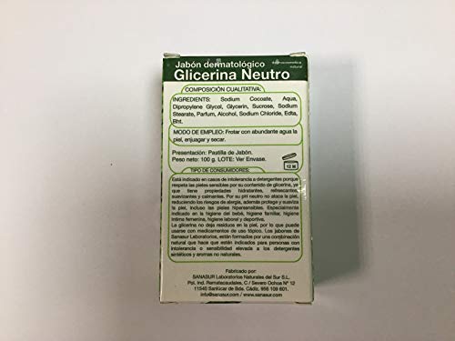 SANASUR Jabon Glicerina Neutro 100 g