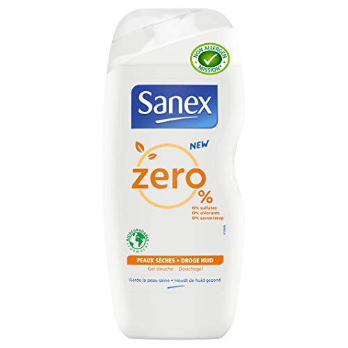 Sanex Zero% - Gel de ducha para piel seca, 250 ml