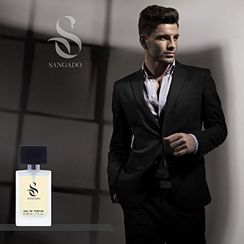 SANGADO Mr. Charming Perfume para Hombres, Larga Duración de 8-10 horas, Olor Lujoso, Aromática Verde, Francesas Finas, Extra Concentrado (Eau de Parfum), Spray de 50 ml, Un Gran Regalo Para Hombres