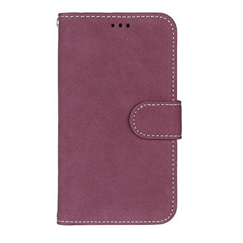 Sangrl Libro Funda para LG Bello 2 / LG Prime II, PU Cuero Cover Flip Soporte Case [Función de Soporte] [Tarjeta Ranuras] Cuero Sintética Wallet Flip Case Rosa roja