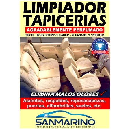SANMARINO LIMPIATAPICERIAS TEXTIL CON PISTOLA 500 ML. + CEPILLO