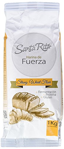 Santa Rita Harina de Trigo de Fuerza - 12 Paquetes de 1000 gr - Total: 12000 gr