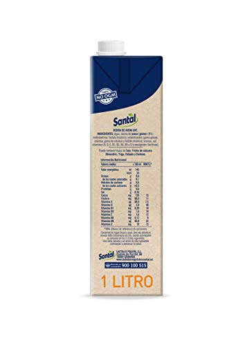 Santal Bebida Vegetal de Avena sin Azúcar - pack 6 x 1Lt