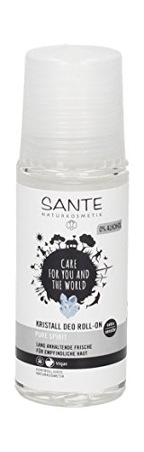 Sante – Desodorante Kristall Roll On 24 H sin sales de aluminio – Biológico vegano