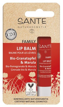 Sante Family Lip Balm bio Granada & marula 4,5 g para Schöne Labios para todas las estaciones