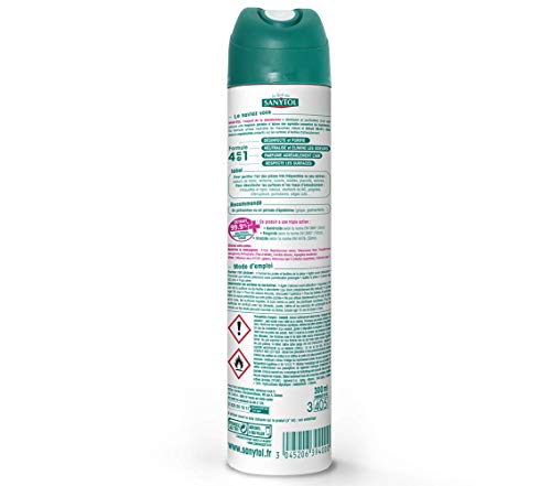 Sanytol 33639410 - Purificador de aire - Desinfectante superficies y telas, 300 ml, pack de 4