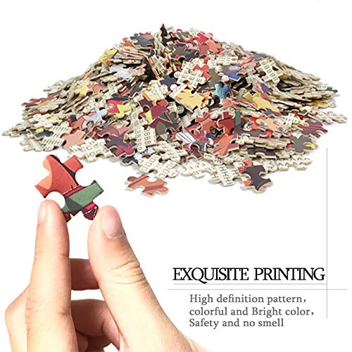 sanzangtang Puzzle 1000 Piezas Cute Mandarin Duck, Juego Interactivo Familiar 75x50cm