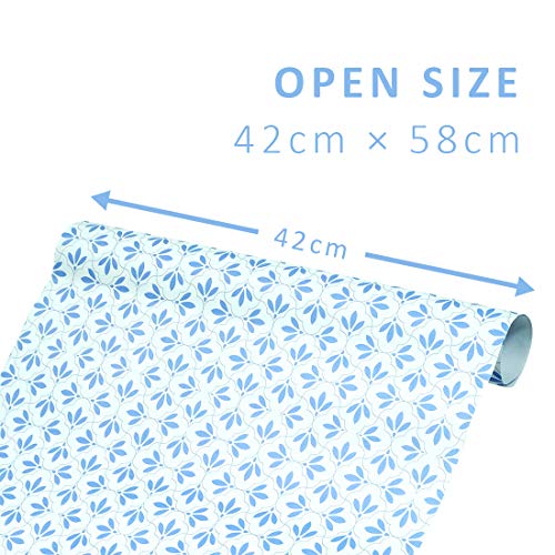 SCENTORINI Papel de Cajones de Fragancia de Lino, Perfumada para Armario Gabinete, 42 cm x 58 cm, 6 Hojas Azul - Lino 6 Piezas