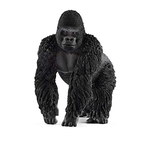 Schleich- Figura de Gorila Macho, Color Negro, 9,4cm