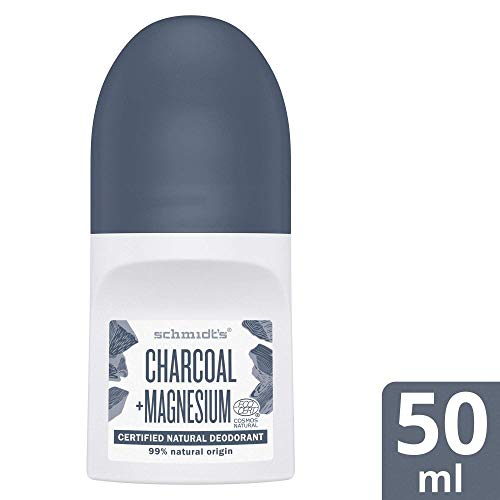 Schmidt's - Desodorante Roll On Carbón y Magnesio Vegano - 50 ml