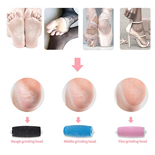 Scholl, 12 rodillos de repuesto para pedicura Scholl, para pedicura dura Scholl, Scholl Velvet Smooth, Scholl Foot Lime, Pedicura Hard Skin Remover, Limas de pies para piel dura (4 colores)