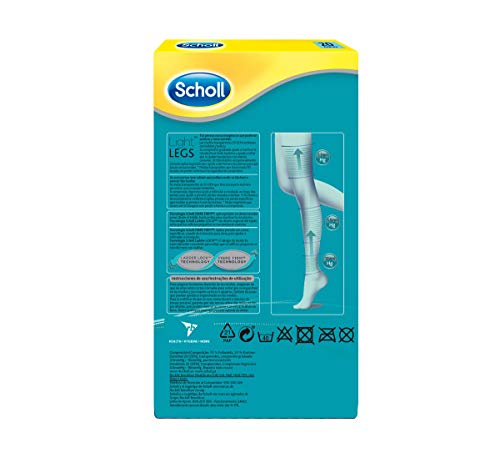 Scholl Medias de Compresión Ligera Mujer Light Legs 60DEN, Color Negro, L