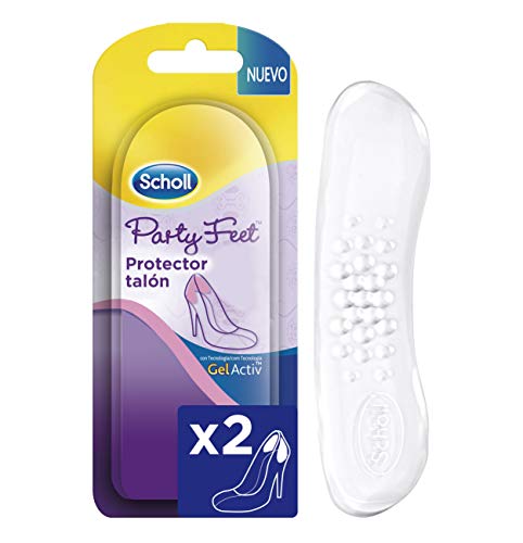 Scholl Party Feet, almohadillas protector del talón con tecnología Gel Activ, amortiguan y protegen el talón, 2 almohadillas