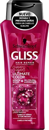 Schwarzkopf Gliss - Ultimate Color Champú para cabello teñido - 3 unidades de 250 ml
