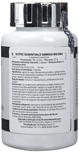 Scitec Nutrition Ginkgo Biloba - 100 Tabletas