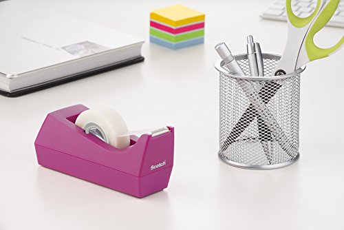 Scotch C38 - Set de dispensador, color rosa y rollo de cinta adhsiva Scotch Magic