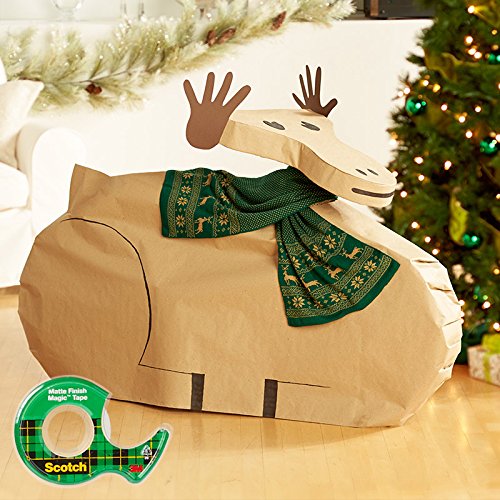 Scotch Dispensador de cinta adhesiva con diseño de gato, incluye cinta adhesiva de 19 x 8.89 m, Blanco