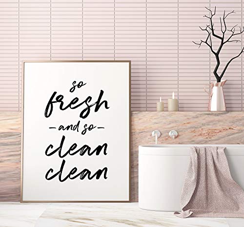 Scott397House Wood Framed Bible Verse Sign 16x20 Inch So Fresh and So Clean Clean Printable Art Bathroom Decor Laundry Art Bathroom Printable Bathroom Sign Laundry Decor Home Decorative