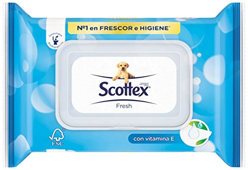 Scottex Fresh Papel Higiénico Húmedo - 80 unidades - [pack de 3]