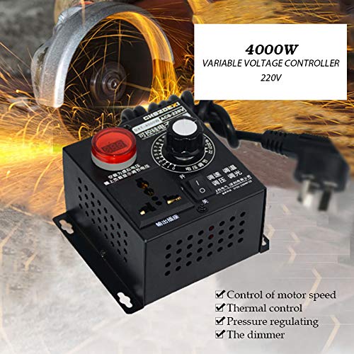 SCR Regulador de voltaje eléctrico,CA 220 V 4000 W regulador de revoluciones del ventilador,regulador de intensidad de luz,control de temperatura del motor
