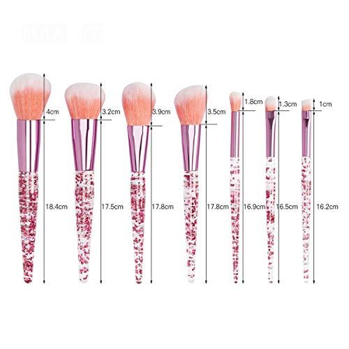 SDHF El Sistema cristalino de Maquillaje Cepillos manija Fundación Polvo de Sombra de Ojos Corrector de Belleza compone el Cepillo, 4-20Pcs (Color : 20Pcs Purle, Size : One Size)