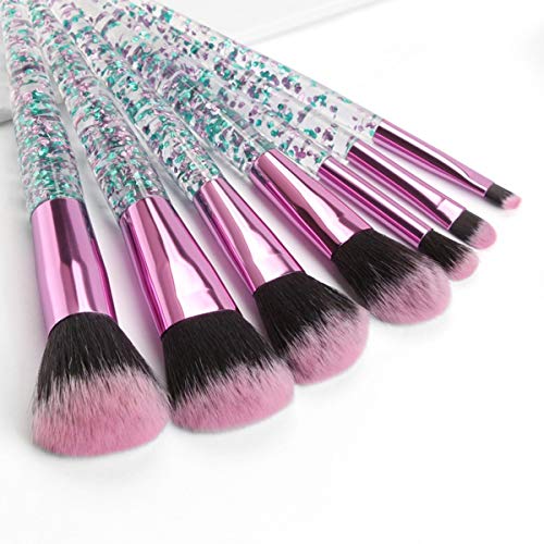 SDHF El Sistema cristalino de Maquillaje Cepillos manija Fundación Polvo de Sombra de Ojos Corrector de Belleza compone el Cepillo, 4-20Pcs (Color : 20Pcs Purle, Size : One Size)