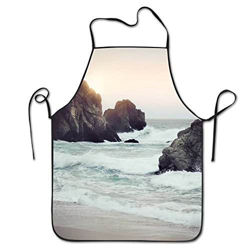 sea-nature-sunny-beach Cute Funny gran casa actual para cocina barbacoa Cook Chef delantal cocina profesional adultos baberos Regalos