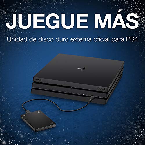 Seagate Game Drive, 2 TB, Disco duro externo, HDD portátil, compatible con PS4 (STGD2000200)