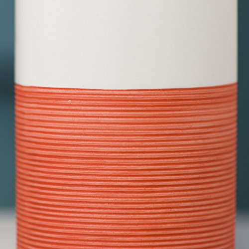 Sealskin Dispensador de Jabón Doppio, 6.7 x 8.5 x 18 cm, Porcelana, Coral Rojo