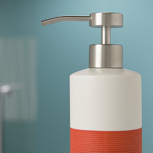 Sealskin Dispensador de Jabón Doppio, 6.7 x 8.5 x 18 cm, Porcelana, Coral Rojo