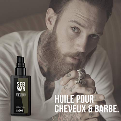 Sebastian Professional SEB MAN Aceite de peinado para cabello y barba, 30 ml