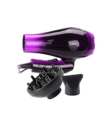 Secador de Pelo Profesional de Viaje Plegable Ligero con Difusor Coquette Purple (Morado) 1000W - My Hair