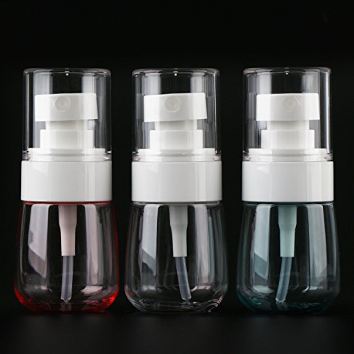 Segbeauty Botella de Spray Recargable, 3pcs Botellas de Spray de Niebla Fina 30ml Botella de Viaje, Contenedor de Viaje Transparente Rociador de Niebla de Agua Vacía para Cosméticos Hidratante