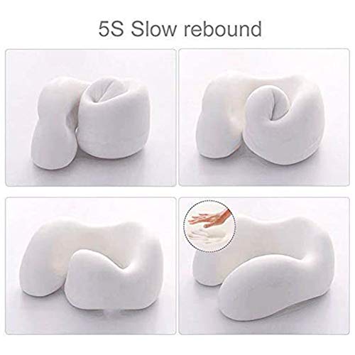 SEGIBUY Almohada De Viaje Almohada De Espuma Viscoelástica para El Cuello, Cómoda Y Liviana, Transpirable Y con Diseño De Soporte Mejorado, para Aviones Y Viajes,Rosado