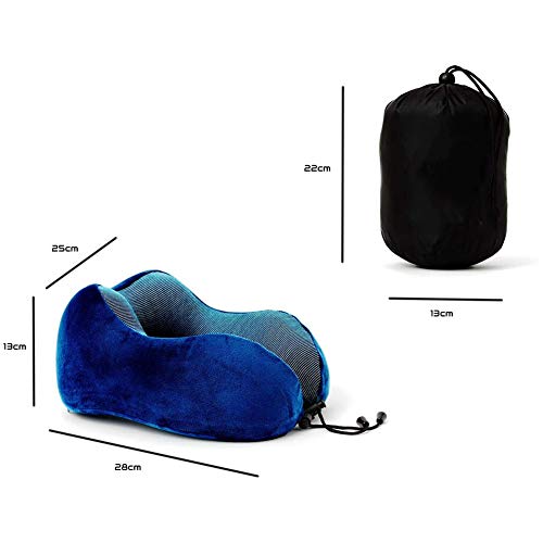 SEGIBUY Almohada De Viaje Almohada De Espuma Viscoelástica para El Cuello, Cómoda Y Liviana, Transpirable Y con Diseño De Soporte Mejorado, para Aviones Y Viajes,Rosado